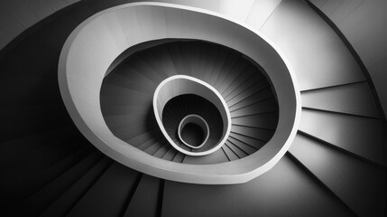 A spiral staircase design showcasing modern architecture.