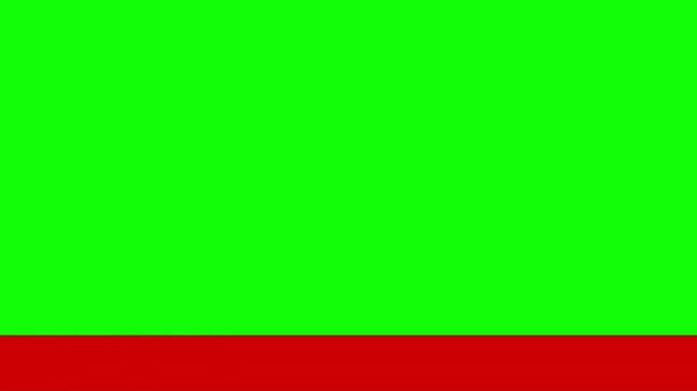 Breaking News Ticker Animation with Glowing Text Effect  Green Chroma Key Background