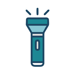 Obraz premium Flashlight Icon Representing Light Source and Torch