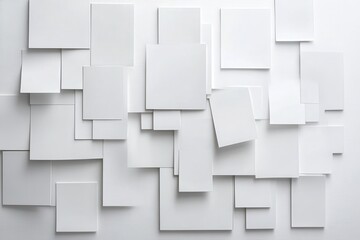 Abstract geometric shapes, white squares
