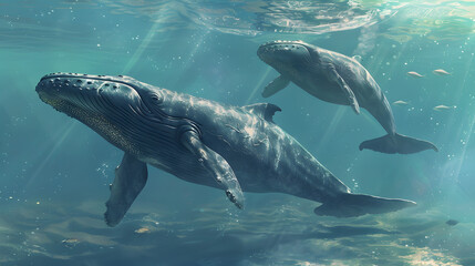 Fototapeta premium Unveiling the Giants of the Deep Sea