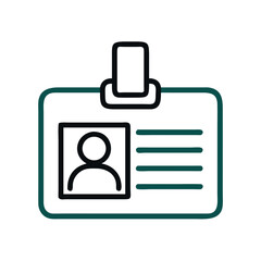 Obraz premium ID Badge Icon Representing Personal Identification and Access