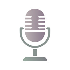 Microphone Icon Representing Speech or Public Address