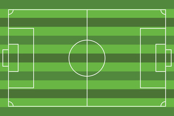 Soccer field, Football pitch, Football field vector, Soccer ground with green grass texture and frame. vector illustration. 