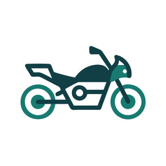 Fototapeta premium Motorcycle Icon Representing Motorbike Transportation and Two-Wheel Travel