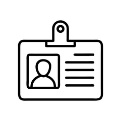 Fototapeta premium Name Badge Icon Representing Conference and Identity Recognition