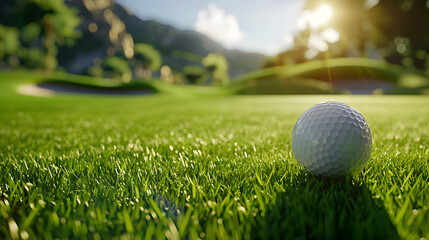 Obraz premium golf ball on green grass