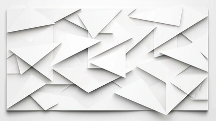 Abstract Art: White Geometric Patterns