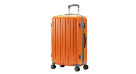 Isolated Orange Suitcase