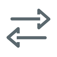 Right and Left Arrow Icon Representing Bidirectional Navigation and Two-Way Movement