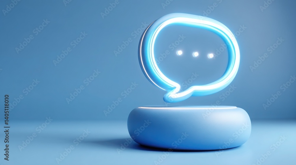 Poster light bulb on a blue surface symbolizing ideas and innovations in technology and creative problem so