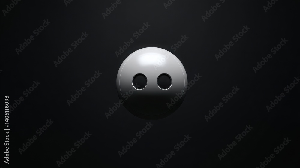 Aufkleber mysterious white ball illuminated in darkness with a soft glow creating a striking contrast against 