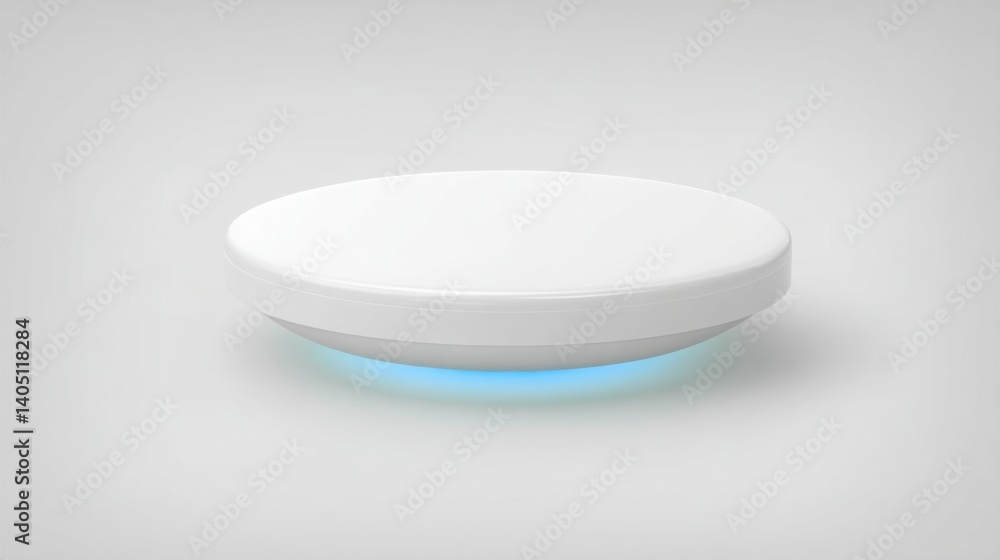 Aufkleber bright white light illuminating a gray background with a floating checkmark button in a spotlight ha