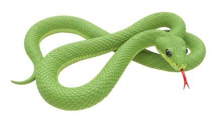 Isolated Green Snake