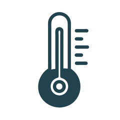 Thermometer Icon Representing Temperature Measurement and Heat Level