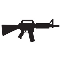 M16 icon M16 machine gun black silhouette 