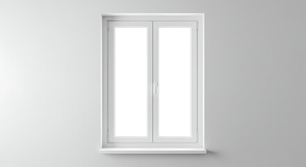 Serene Minimalist Window: 3D Render, Soft Light, Clean Design AI Generated