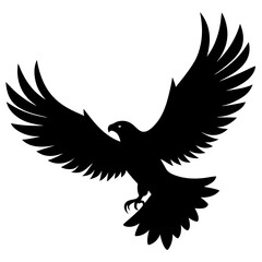 Eagle Flying Silhouette Vector Art