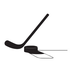 Hockey silhouette illustration silhouette White Background.