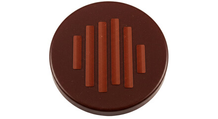 Isolated Chocolate Sound Wave Pattern