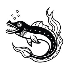 leviathan in ocean depths silhouette