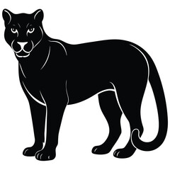 cougar vector sihouette