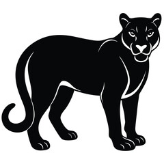 cougar vector sihouette