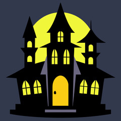 haunted house vector