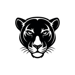 panther,panther face silhouette vector line art logo design