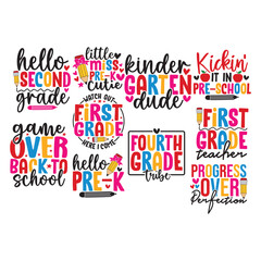 10 Back to School quotes SVG Bundle