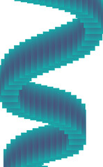 Gradient zigzag ribbon