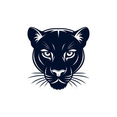 panther,panther face silhouette vector line art logo design