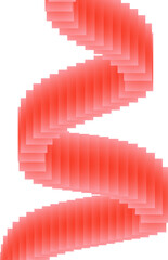 Gradient zigzag ribbon