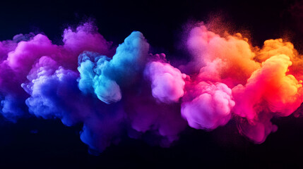 Fototapeta premium Vibrant Colorful Smoke Cloud Abstract Art Design