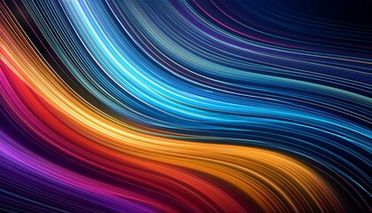 Colorful wave and lines style abstract background design
