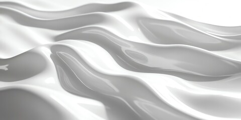 Obraz premium Smoothly flowing white liquid creates an abstract background perfect for clean and elegant designs or product presentations. Use it to enhance your branding materials