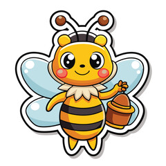 bee and honey