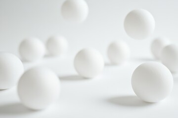 White orbs in soft light