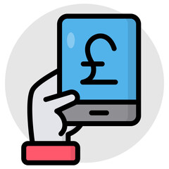 Modern design icon of mobile money