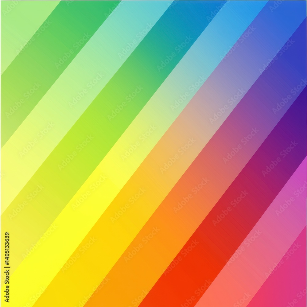 Poster vibrant rainbow color patterns abstract art digital design studio environment top-down view creative