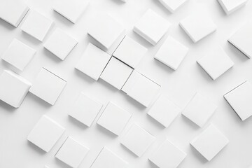 Abstract geometric pattern of white squares (2)