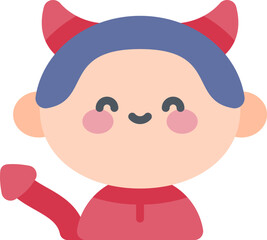 devil Illustration on a white background    