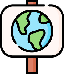 earth Illustration on a white background     