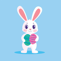 easter bunny with easter egg