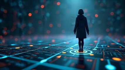 Futuristic Technology and Education Concept