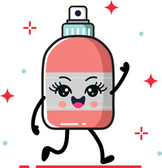 Cute Spray Bottle Makeup Character