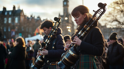 Celtic Connections, Glasgow, Scotland, a celebration of traditional Celtic music and vibrant folk performances. Set against the historic backdrop of Glasgow, the festival features international artist