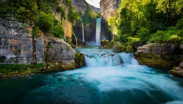 Richtis Gorge With Waterfall