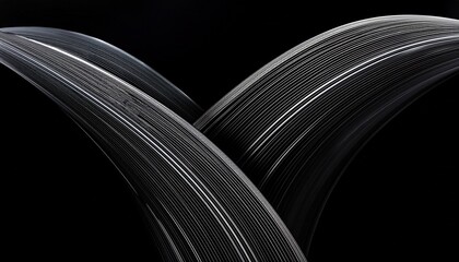 Black background with line curve design