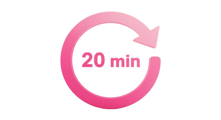 Isolated Twenty Minute Icon